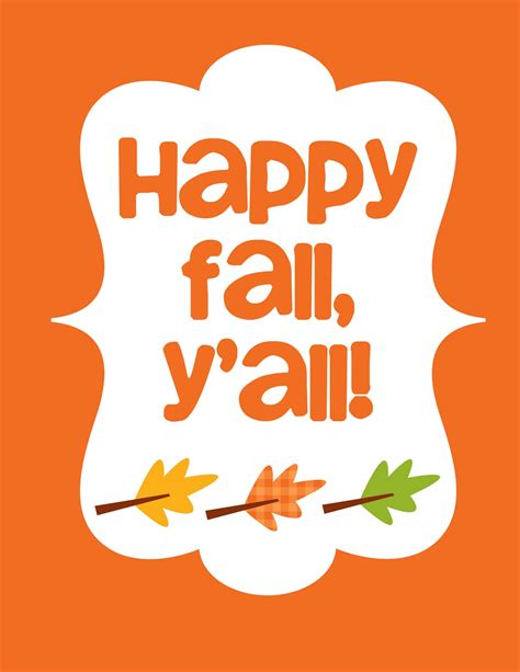 inspired whims happy fall yall  printable