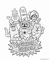 Gabba Coloring4free Yo Coloring Pages Print Related Posts sketch template
