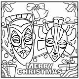 Christmas Coloring Printable Pages African American Invitations Printablee Invitation Cards sketch template