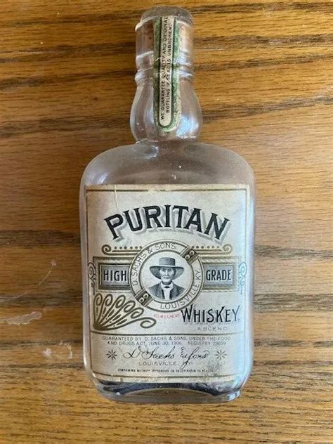 pre pro  pint labeled whiskey puritan whiskey louisville ky  picclick