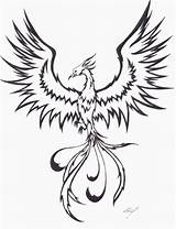 Phoenix Drawing Bird Drawings Tattoo Coloring Line Rising Tattoos Tribal Simple Ashes Dessin Outline Pheonix Deviantart Easy Draw Tatouage Pages sketch template