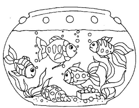 fish  fish tank coloring page netart