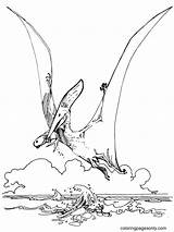 Pteranodon Pterosaur sketch template