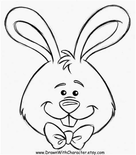 simple bunny face drawing  getdrawings
