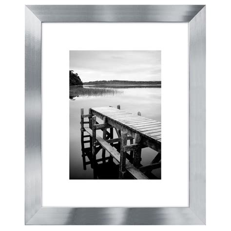 8x10 Silver Picture Frame Real Glass Standing Hardware Included