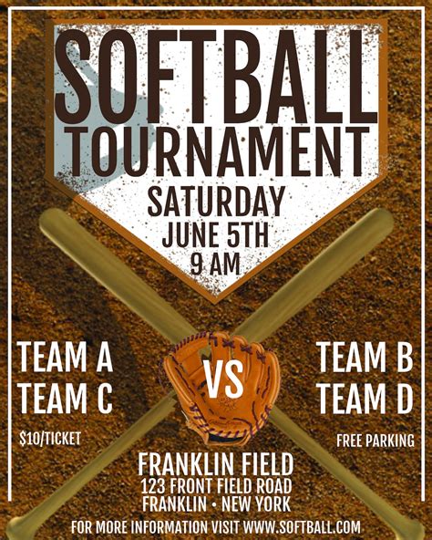 softball tournament flyer editable event flyer poster etsy