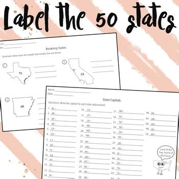 label   states worksheets  dressed  sheets tpt