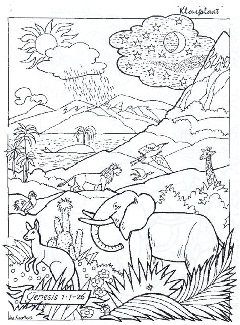 bible creation coloring pages sketch coloring page