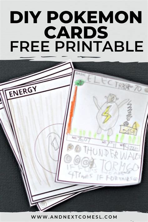 diy pokemon card templates  printable diy pokemon cards