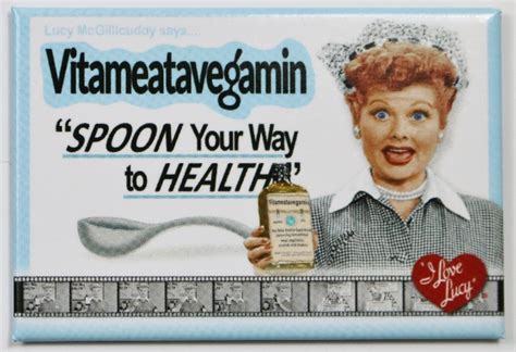 I Love Lucy Spoon Your Way To Health Fridge Magnet Classic Comedy Tv