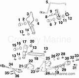 Shift Linkage Evinrude Throttle Outboards sketch template