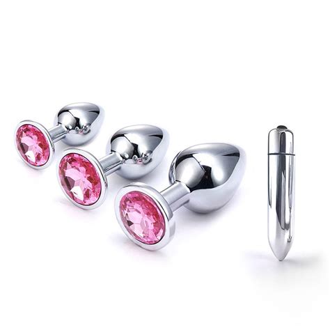 woman prostate massager stainless steel buttplug vibrator sex products