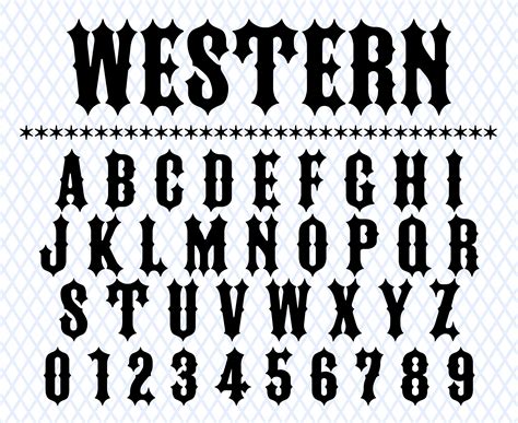 western font svg wild west font svg western monogram alphabet etsy