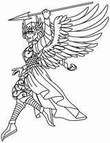 Coloring Valkyrie Pages Choose Board Urban Threads Valhalla Valkyries sketch template