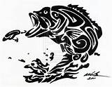 Tribal Fish Bass Tattoo Tattoos Skeleton Drawing Silhouette Nice Drawings Stencil Animal Getdrawings Fishing Deviantart Designs Owl Tree Outfit Inspiration sketch template