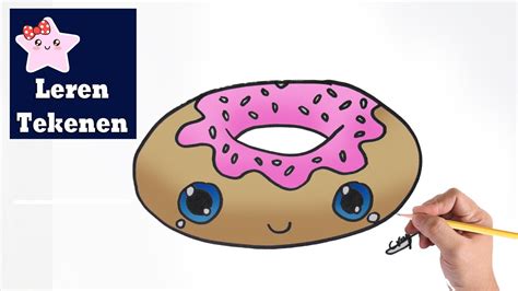 hoe teken je een donut kawaii beginners tekenen les  youtube