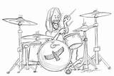 Hawkins Foo Drummers sketch template