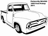 Chevy Ford 1955 Silhouette Pickup Scroll Saw Truck Patterns Old Pattern Coloring Wood Car Burning Trucks Drawing Pages Rod 1957 sketch template