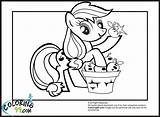 Coloring Pony Pages Little Applejack Apple Jack Mlp Colouring Her Apples Before Kids Color Pinkie Pie Printables Books Printable Know sketch template