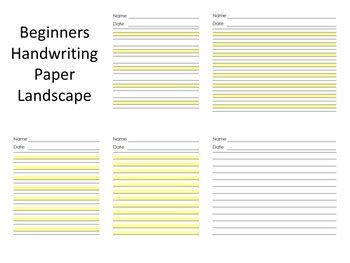 beginners handwriting paper highlight highlights highlighted ot