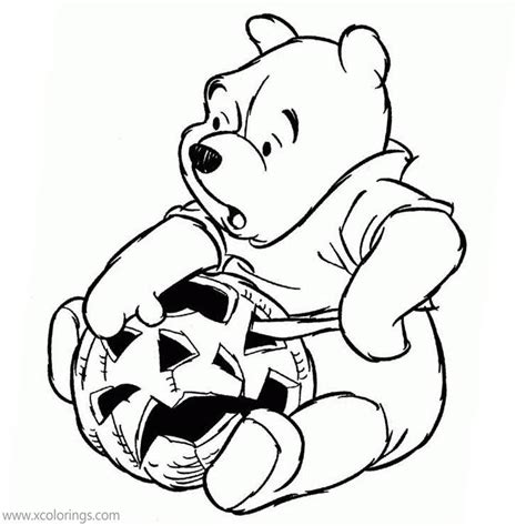 winnie  pooh halloween coloring pages minnie  scarecrow