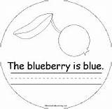 Blue Color Blueberry Things Enchantedlearning Readers Early Book Colors Books sketch template