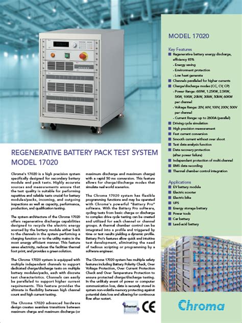 datasheet  regenerative battery pack test system chroma