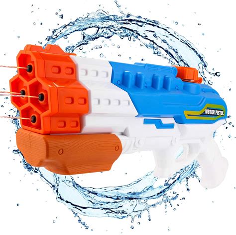 balnore water gun soaker 4 nozzles water pistol high capacity 1200cc