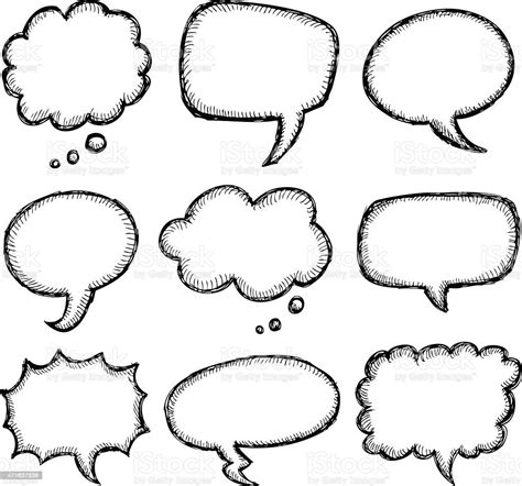 Hand Drawn Comic Speech Bubble Stock Illustration Download Image Now