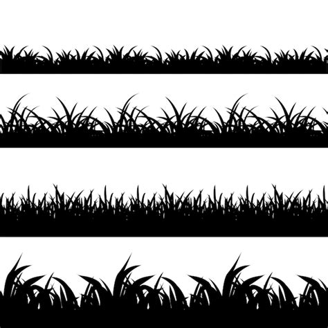 grass vector silhouette png grass black  white transparent png