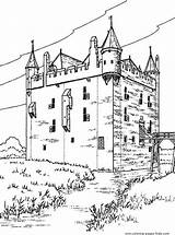 Castle Coloring Pages Medieval Castles Knight Fort Knights Sheets Printable Kids Color Adults Book Fantasy Bouncy Colorare Da Drawing Palace sketch template