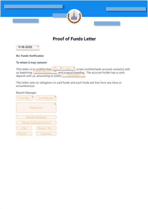 proof  funds letter sign templates jotform