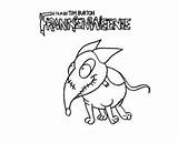 Frankenweenie Coloring Kids Pages Children Cute sketch template