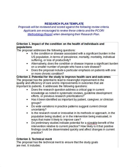 sample research project templates   ms word