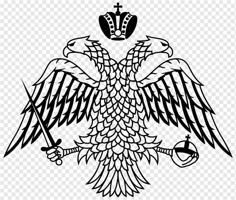 byzantine empire double headed eagle coat  arms eagle white