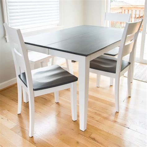 perfect grey wood stain dining table makeover