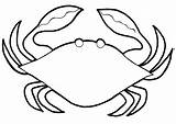 Crab Coloring Pages Colouring Printable Kids Template Pot Animal sketch template