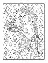 Coloring Pages Women Fashion Adults Adult Vintage Printable Girl Getcolorings Color Print Getdrawings Colorings sketch template
