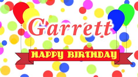 happy birthday garrett song youtube