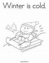 Coloring January Cold Fun Winter Worksheet Twistynoodle Built California Usa Sled Boy Favorites Login Add Noodle sketch template