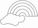 Rainbow Coloring Pages Clouds Color Printable Cloud Words Popular Clipart Colouring Rainbows Coloringhome sketch template