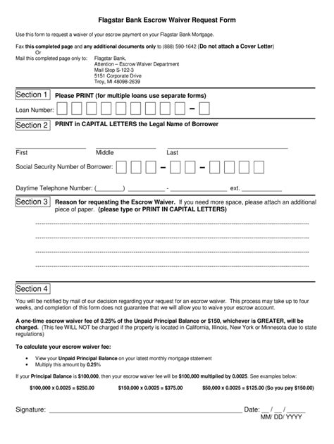 sample letter  remove escrow account  mortgage fill