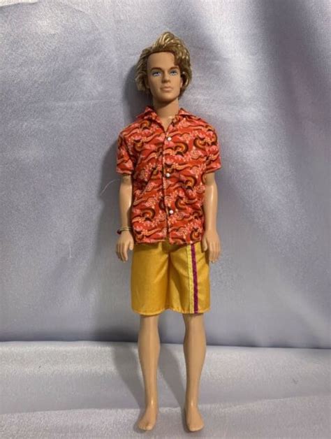 Mattel Ken Doll Rooted Blonde Hair Head 2005 And Body 1968 Indonesia Ebay