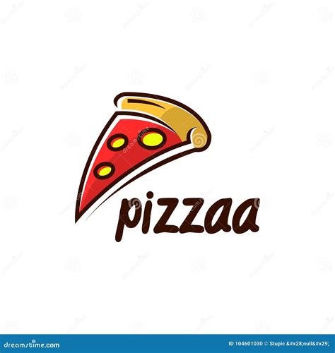 pizza logo vector art logo template stock vector illustration
