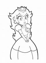 Coloring Peach Pages Mario Popular Princess sketch template