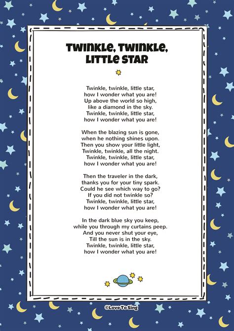 printable twinkle twinkle  star  printable templates