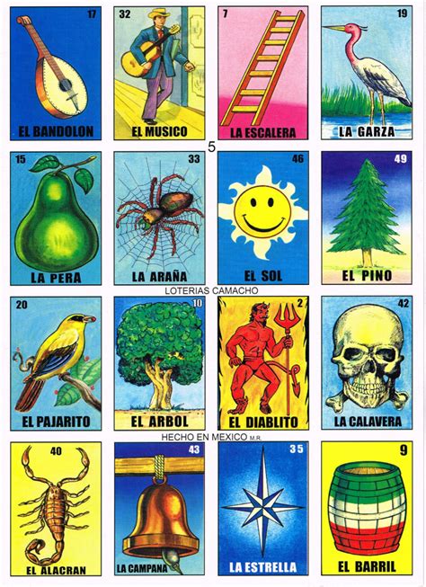 printable loteria game cards printable card