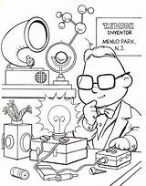 Coloring Pages Inventions Thomas Edison Invention Getdrawings sketch template