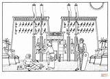 Temple Coloring Khonsu Architecture Pages Egypt Ancient Drawing Buddhist sketch template