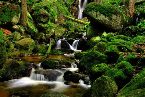 beautifull waterfall  moss high resolution jpeg wallpaper